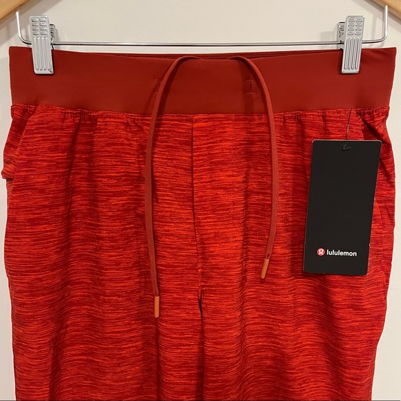 Lululemon Mens T.H.E. Short *Linerless 9" Heather Allover Solar Orange NWT S - Picture 8 of 15